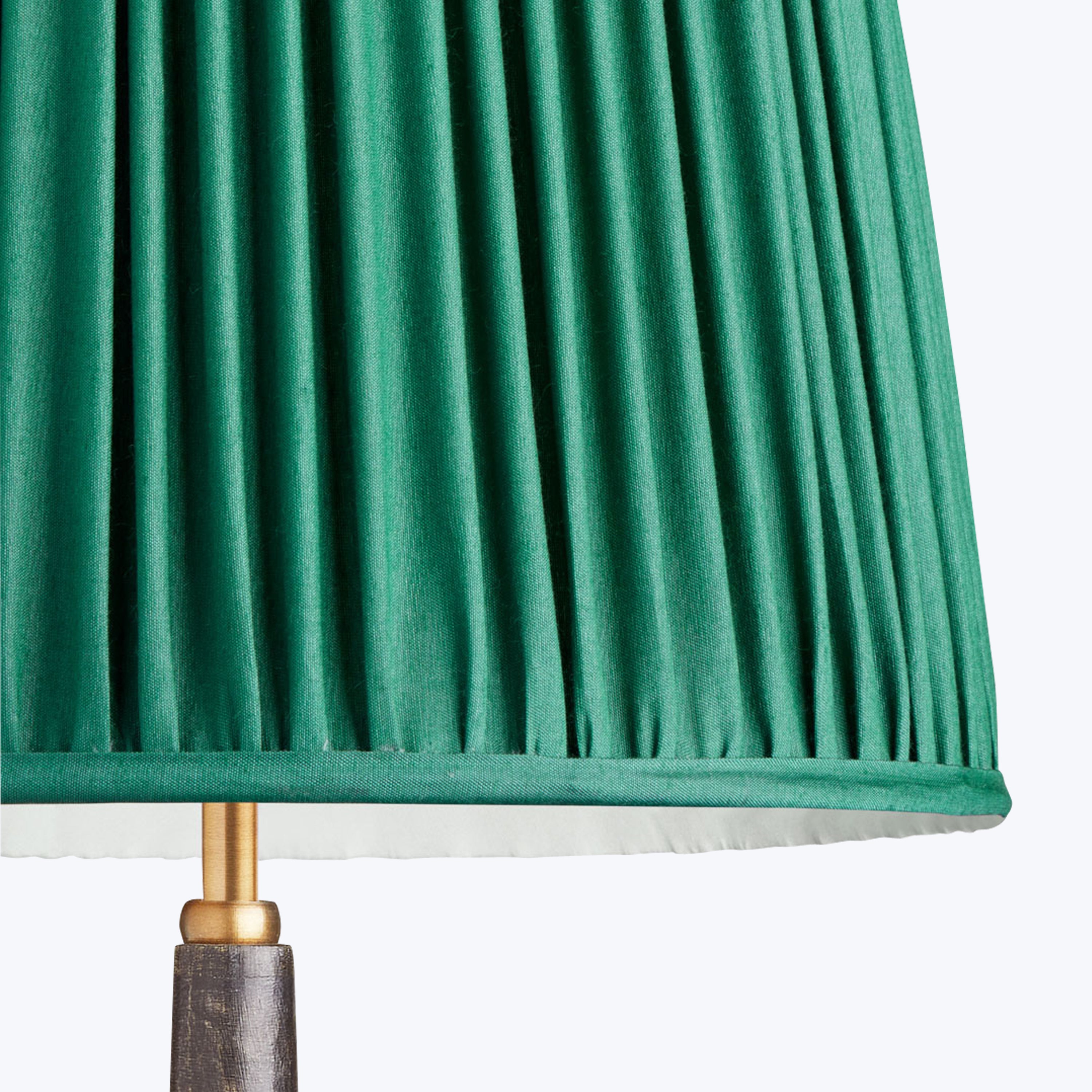 5.5" Cordless Lamp Tall Tapered Silk Shade Pleated Jade Taj