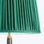 5.5" Cordless Lamp Tall Tapered Silk Shade Pleated Jade Taj