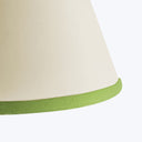 8" Empire Clip-On Card Shade Top N Tail Cream with Classic Green Tape