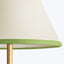 8" Empire Clip-On Card Shade Top N Tail Cream with Classic Green Tape