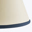 8" Empire Clip-On Card Shade Top N Tail Cream with Navy Blue Tape