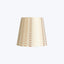 5.5" Cordless Lamp Tall Tapered Card Shade Gold Ripples