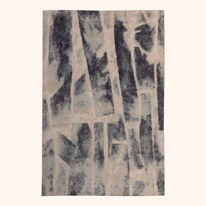Blue Alchemy Transitional Silk Rug - 6' x 9'1"
