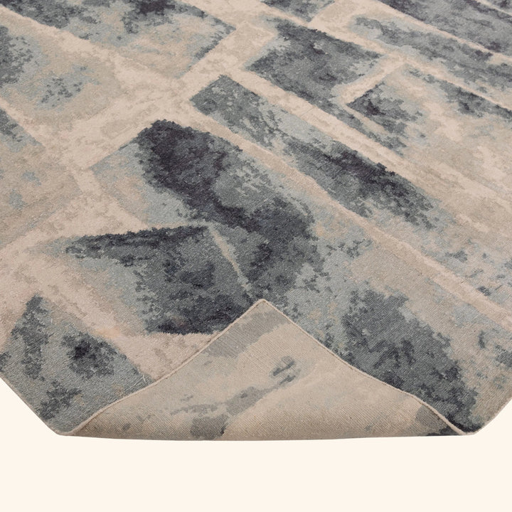 Blue Alchemy Transitional Silk Rug - 6' x 9'1"