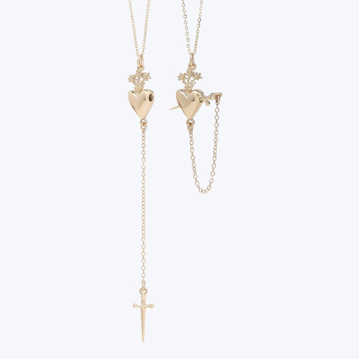 Sacred Heart Drop Pendant