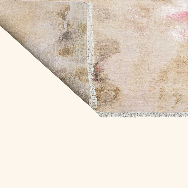 Multicolored Contemporary Silk Wool Rug  - 9' x 12'