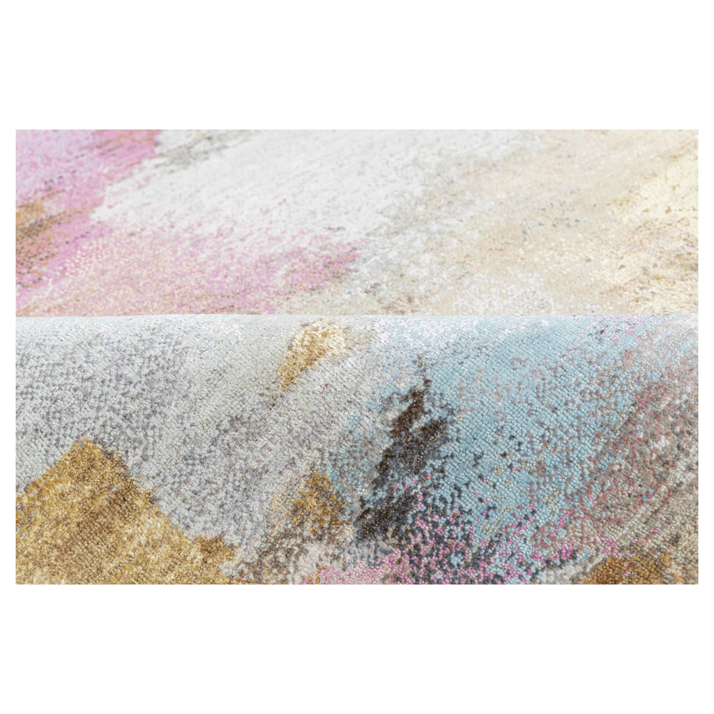 Multicolored Contemporary Silk Wool Rug  - 8' x 10'