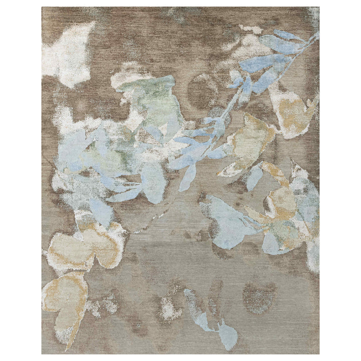 Multicolored Contemporary Silk Wool Rug  - 8' x 10'