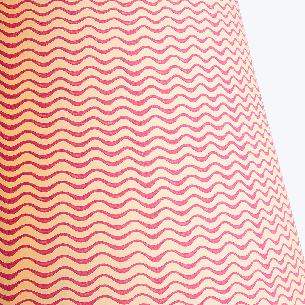 8" Empire Clip-On Card Shade Hot Pink Ripples