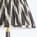 6" Cordless Lamp Empire Linen Shade Black Zig Zag Ikat