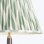 6" Cordless Lamp Empire Linen Shade Eau de Nil Zig Zag Ikat