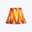 6" Cordless Lamp Empire Linen Shade Orange Zig Zag Ikat