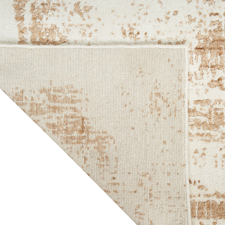 Ivory Gold Contemporary Wool Blend Rug 10' x 14'