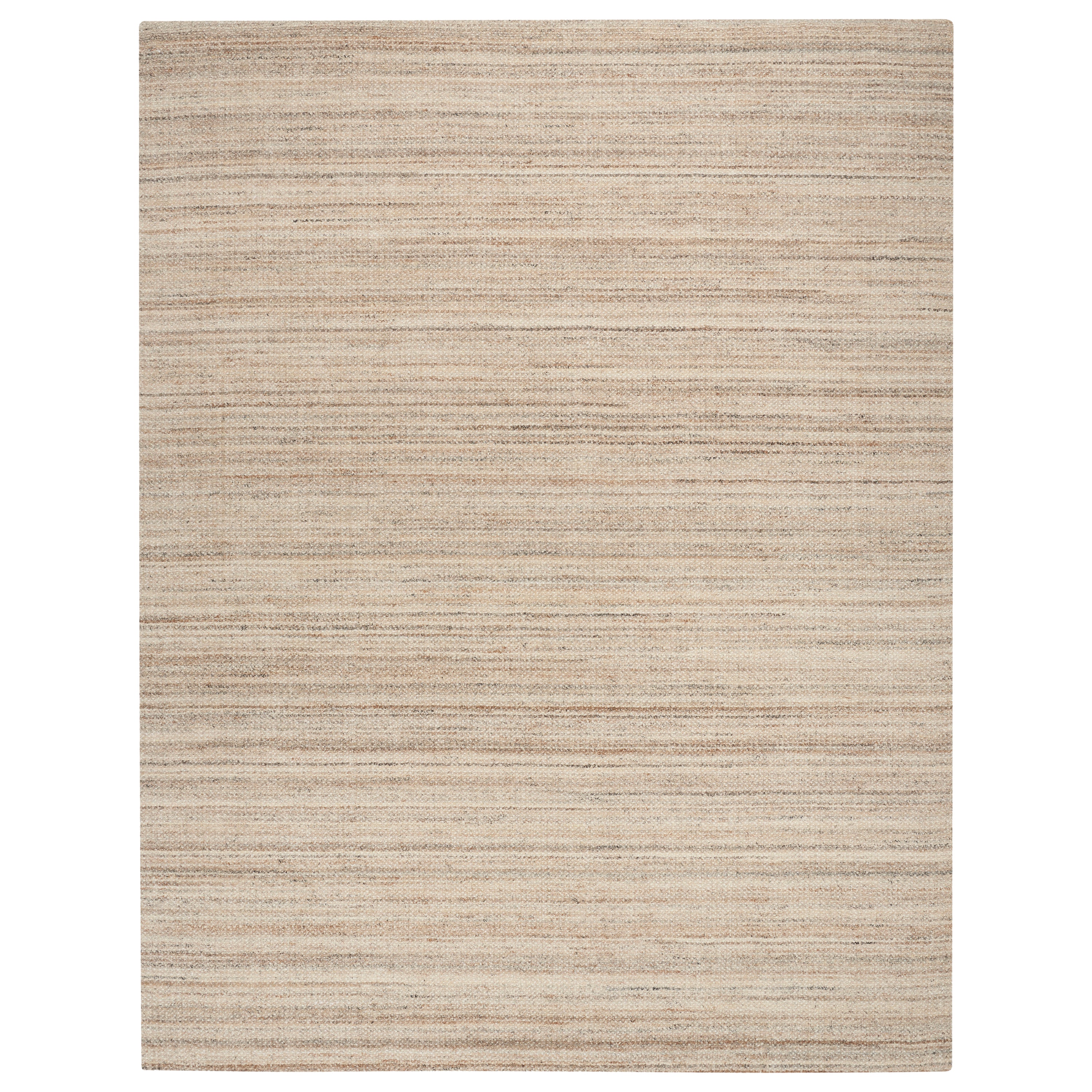 Ivory Grey Wool Polyester Blend Rug 10' x 14'