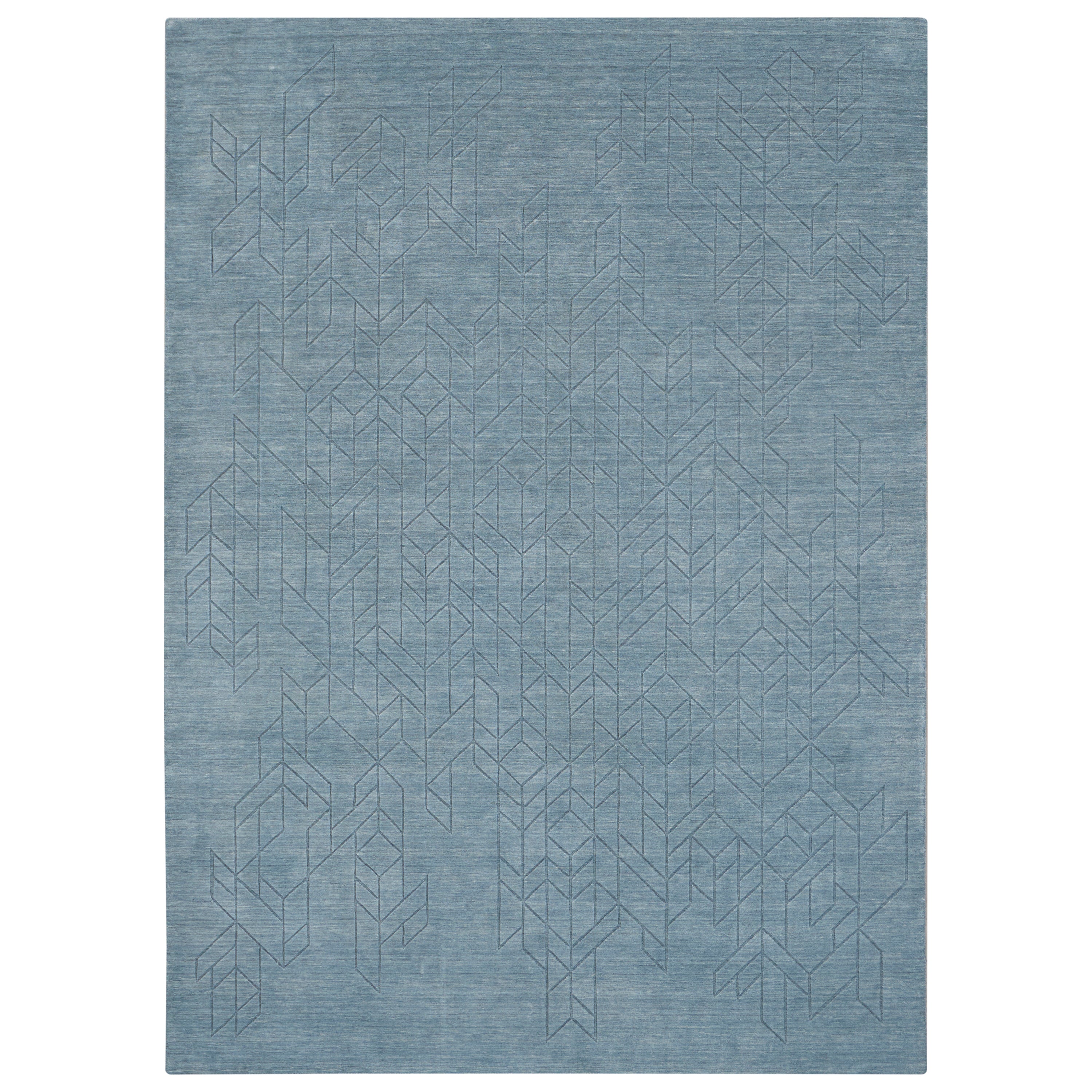 Solid Wool Rug Blue / 10' x 14'