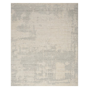 Ivory Grey Contemporary Wool Blend Rug 10' x 14'