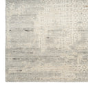 Ivory Grey Contemporary Wool Blend Rug 10' x 14'
