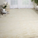 Ivory Contemporary Wool Luxcelle Blend Rug - 8' x 10'