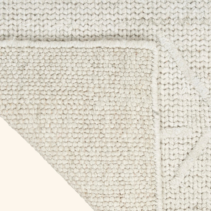 Contemporary Wool Rug Ivory Grey / 8' x 10'