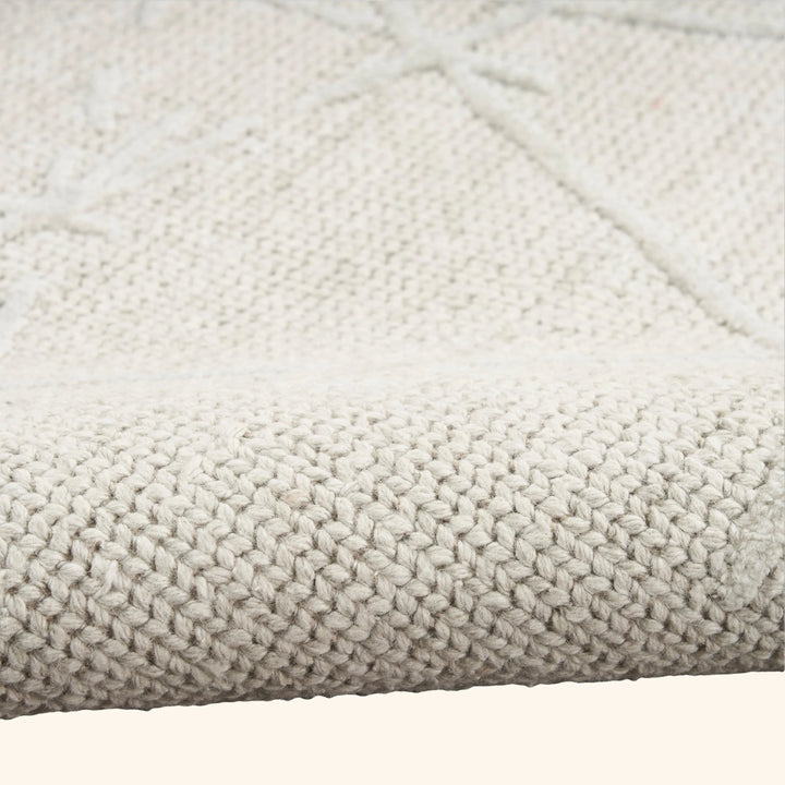Contemporary Wool Rug Ivory Grey / 9' x 12'