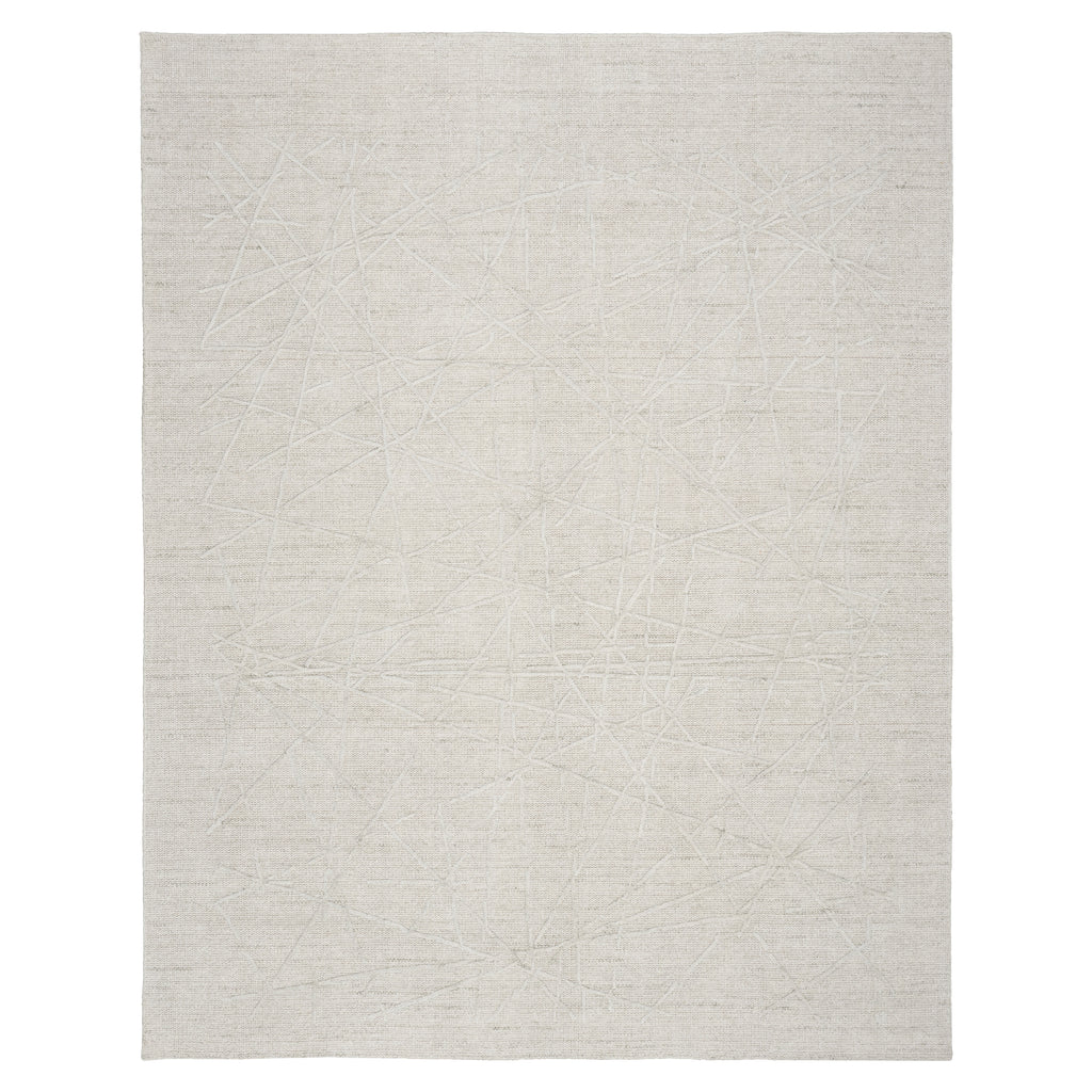 Contemporary Wool Rug Ivory Grey / 10' x 14'