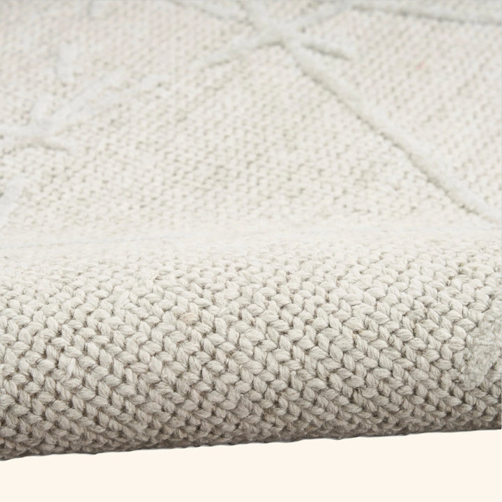 Contemporary Wool Rug Ivory Grey / 10' x 14'
