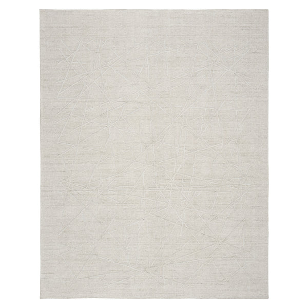 Contemporary Wool Rug Ivory Grey / 10' x 14'