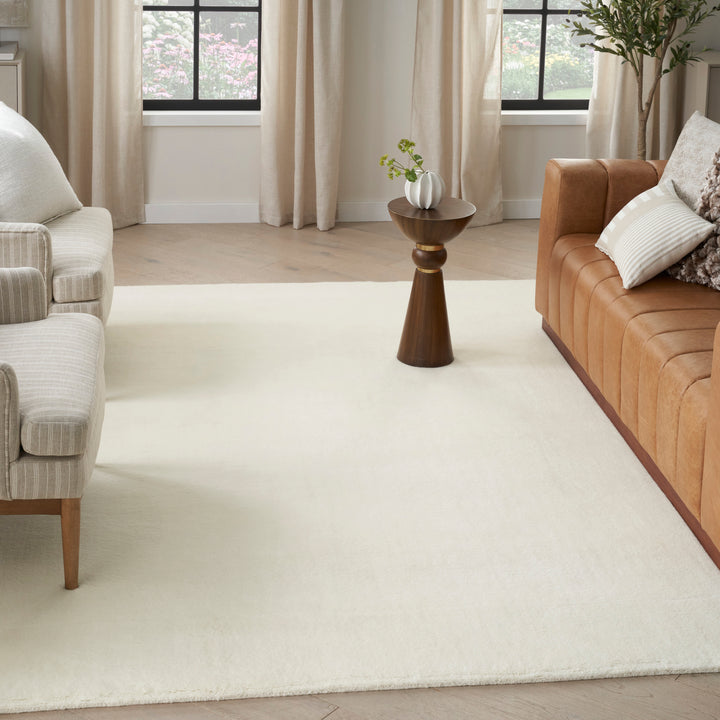 Solid Shag Cashmere Rug Ivory / 10' x 14'