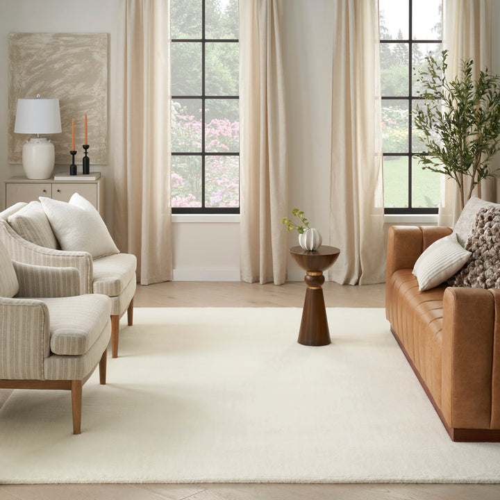 Solid Shag Cashmere Rug Ivory / 10' x 14'