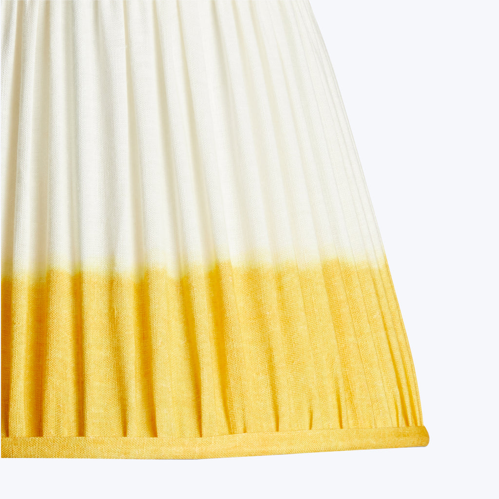 16" Straight Empire Linen Shade Yellow Shibori