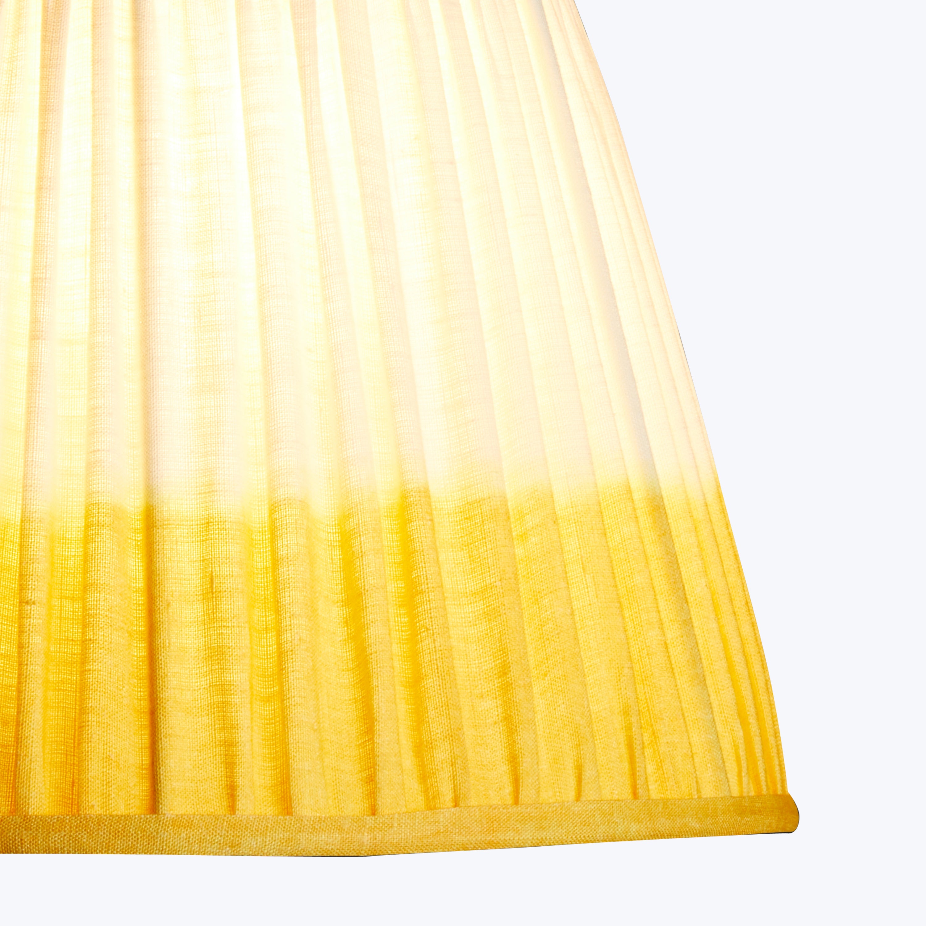 16" Straight Empire Linen Shade Yellow Shibori