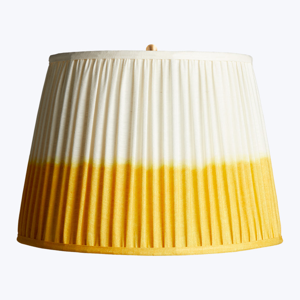 16" Straight Empire Linen Shade Yellow Shibori