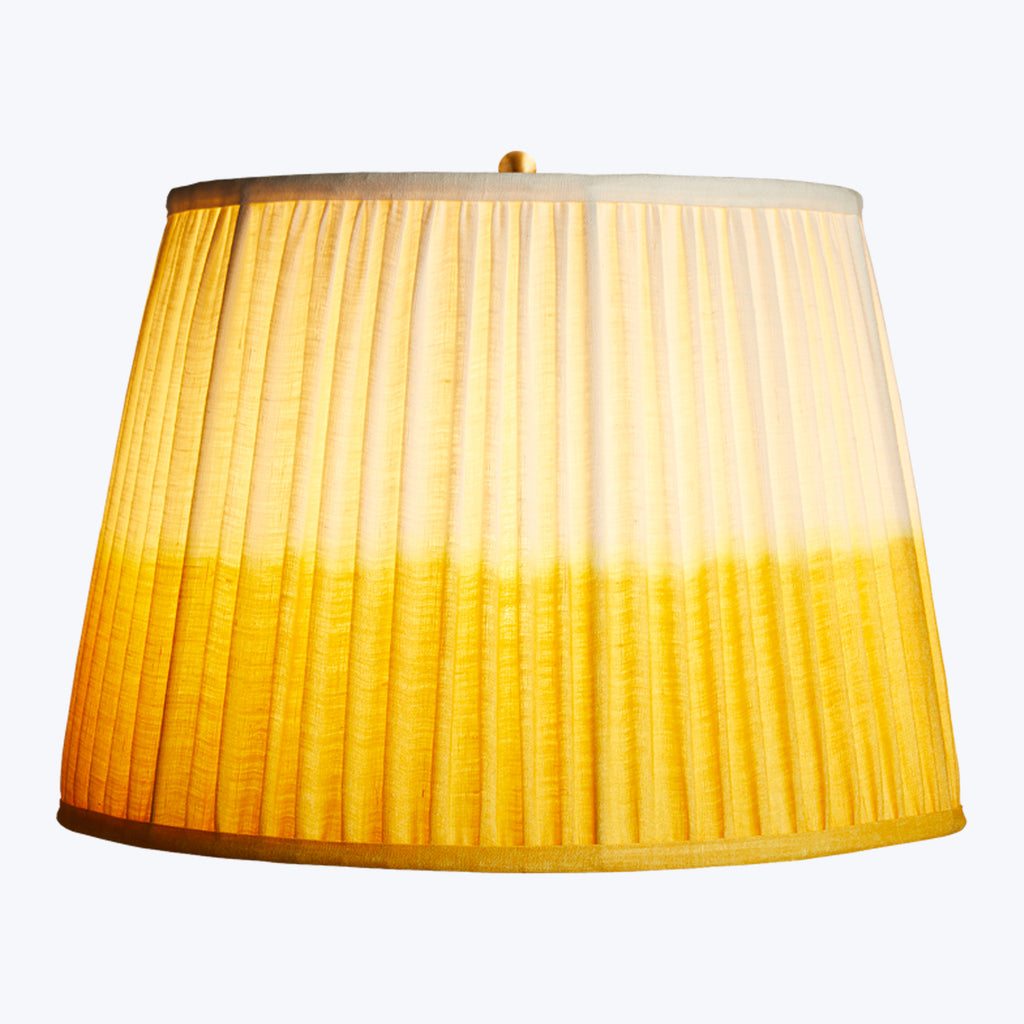 16" Straight Empire Linen Shade Yellow Shibori