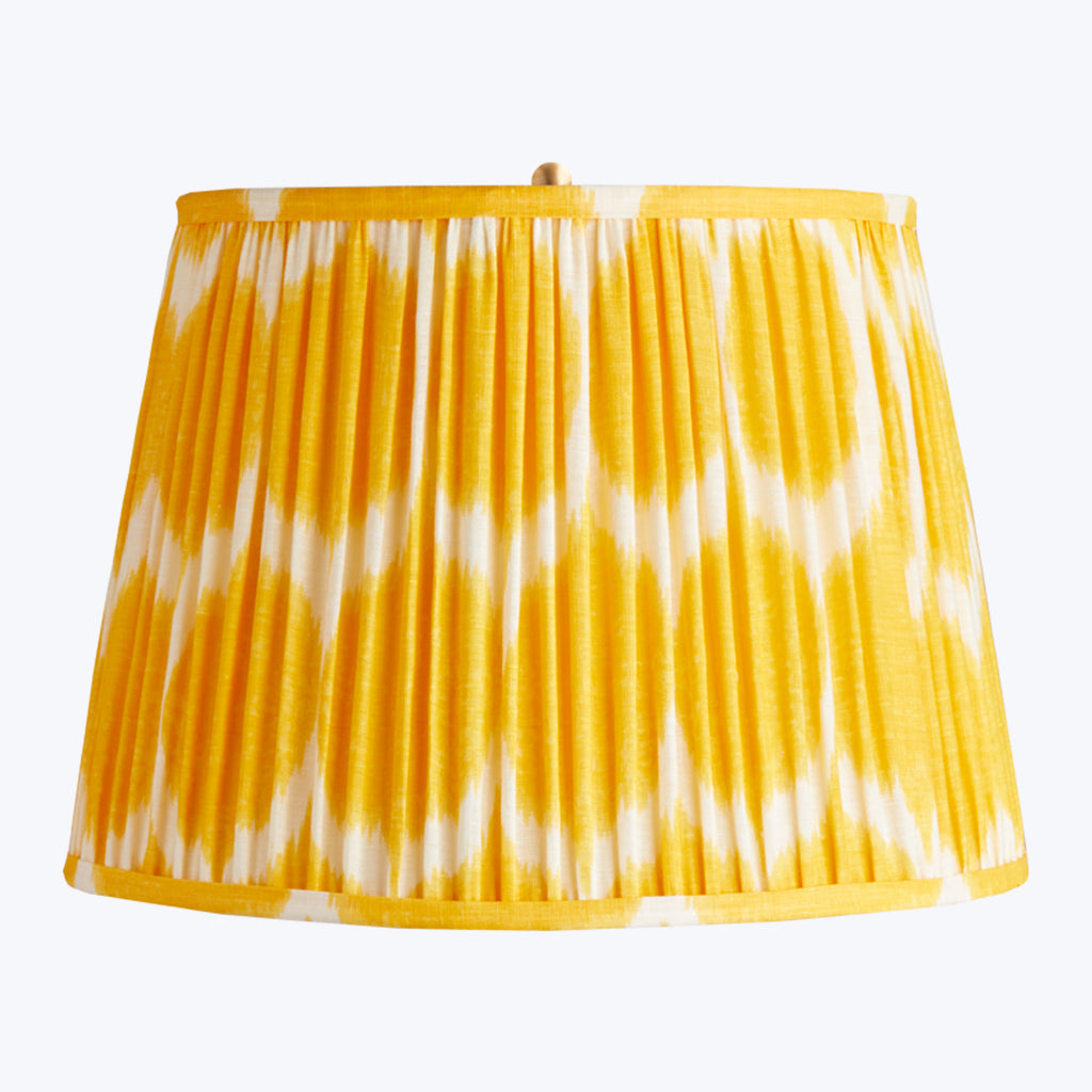 16" Straight Empire Linen Shade Yellow Yoda Ikat