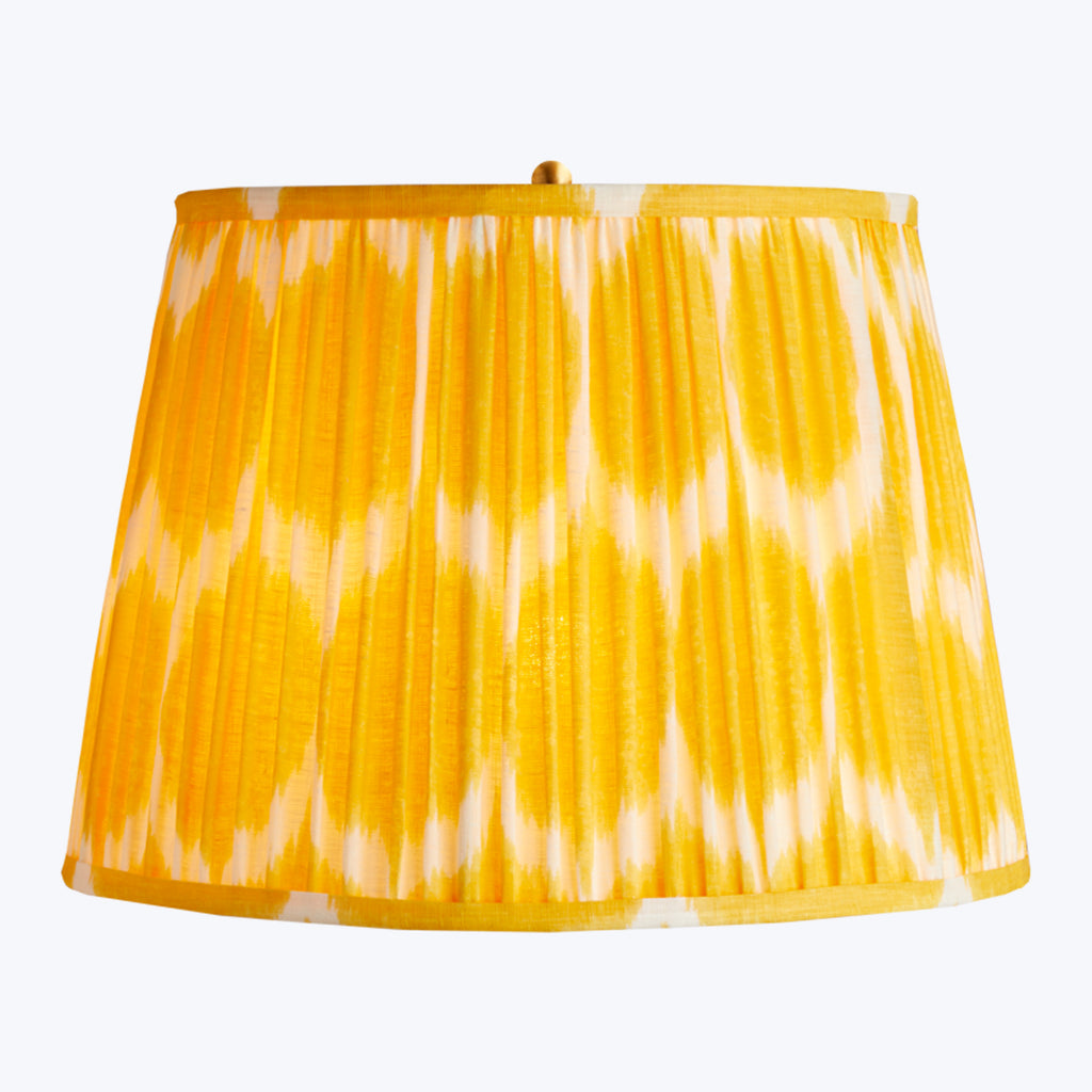 16" Straight Empire Linen Shade Yellow Yoda Ikat