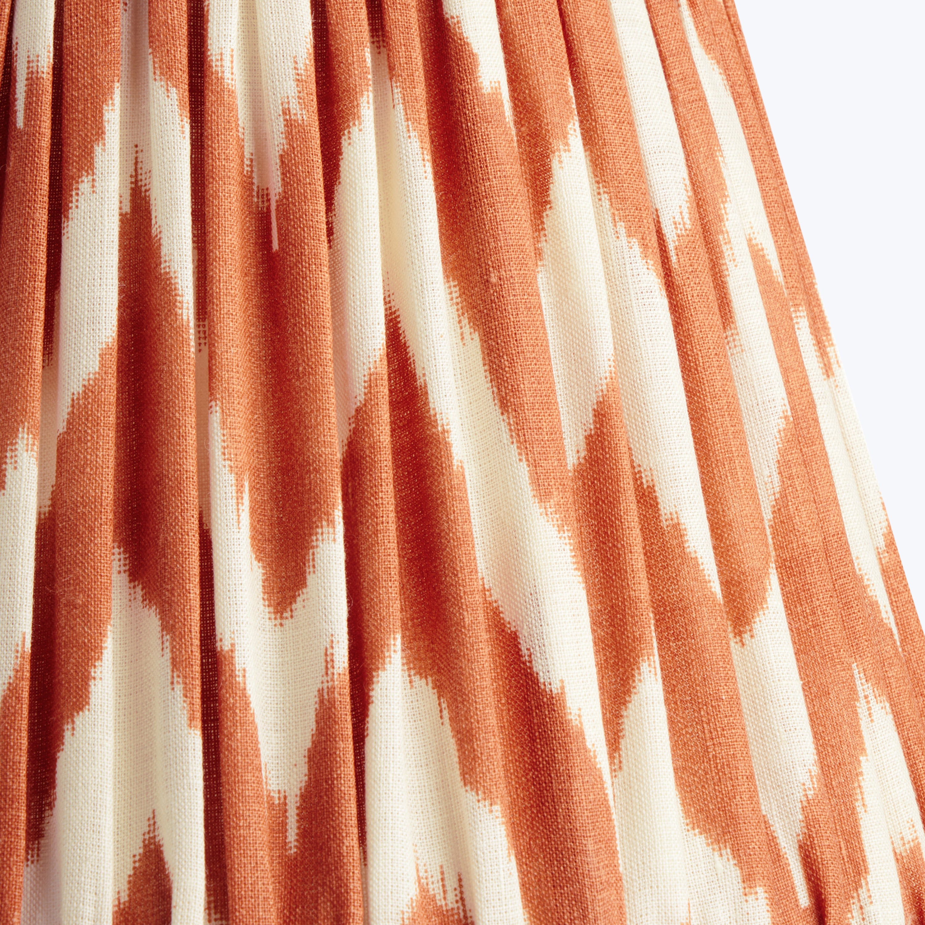 20" Straight Empire Linen Shade Orange Zig Zag Ikat