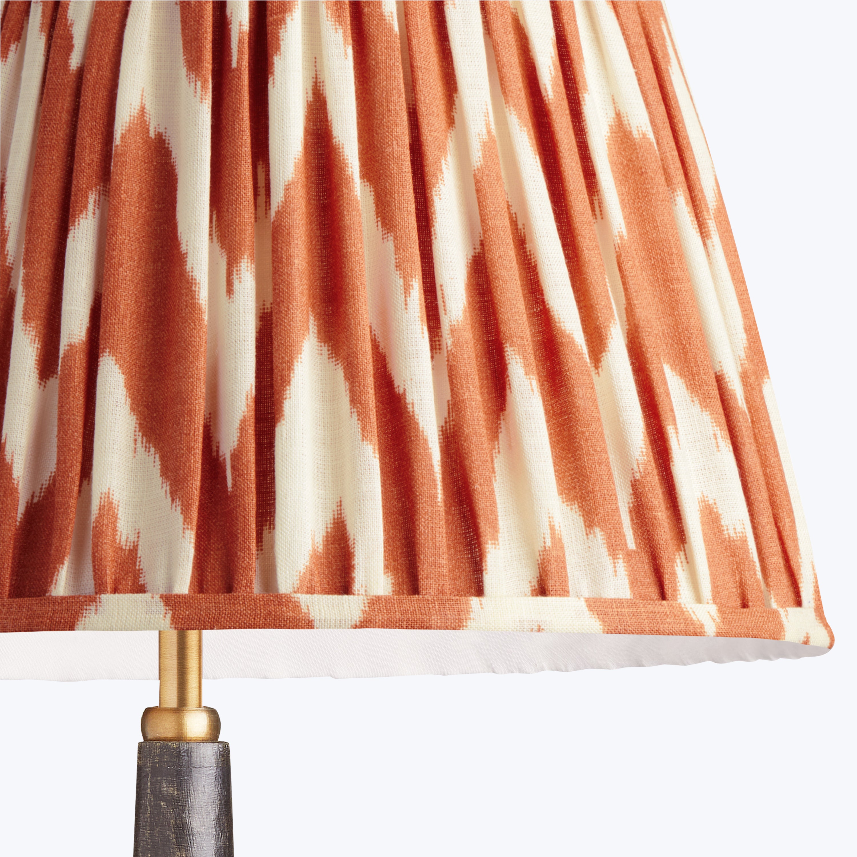 20" Straight Empire Linen Shade Orange Zig Zag Ikat