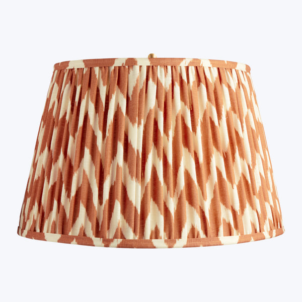 20" Straight Empire Linen Shade Orange Zig Zag Ikat