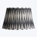 20" Straight Empire Cotton Shade Black And White Ikat