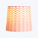 5.5" Tall Tapered Clip On Card Shade Hot Pink Ripples