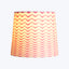 5.5" Tall Tapered Clip On Card Shade Hot Pink Ripples