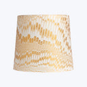 5.5" Tall Tapered Clip On Card Shade Gold and White Porto