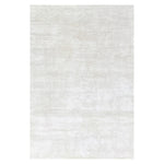 Ivory Solid Wool Silk Blend Rug - 6' x 9'