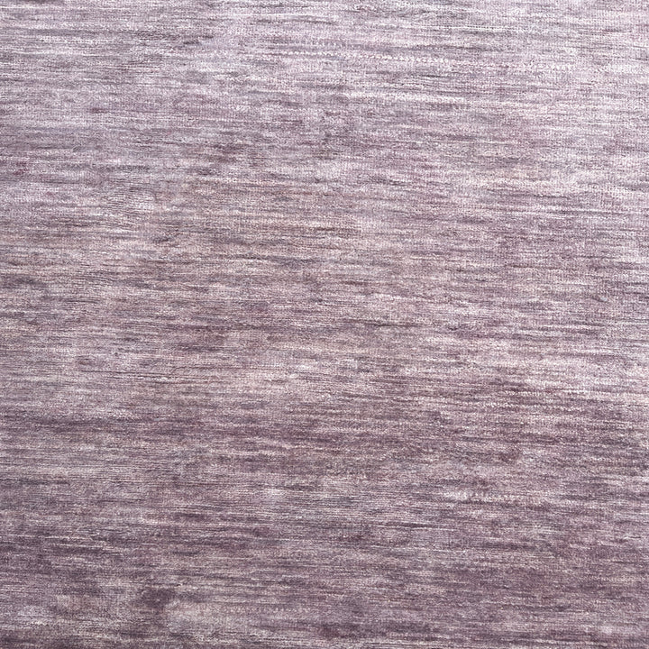 Purple Solid Wool Silk Blend Rug - 9' x 12'