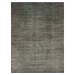 Green Solid Wool Silk Blend Rug - 9' x 12'