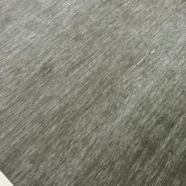 Green Solid Wool Silk Blend Rug - 9' x 12'