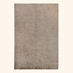 Silver Solid Wool Silk Blend Rug - 6' x 9'