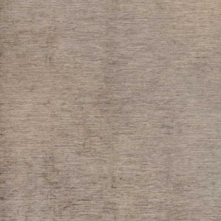 Silver Solid Wool Silk Blend Rug - 6' x 9'