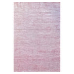 Pink Solid Wool Silk Blend Rug - 6' x 9'