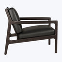 Jack Leather Lounge Chair Black